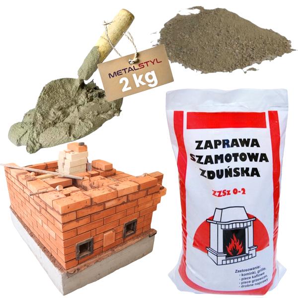 Przygotowanie zaprawy szamotowej